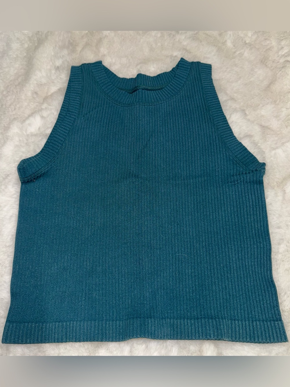 aura teal tank top